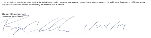 Tax chair quote 